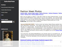 Tablet Screenshot of fashionweekphotos.com